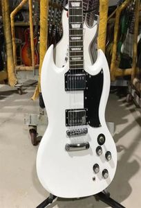 SG G400 Elektrische Gitaar Witte Kleur Mahonie Body Palissander Toets Chrome Hardware Hoge Kwaliteit Gitaren Guitarra1678201