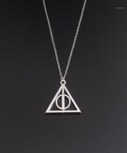 SG film HP reliques de la mort assistant collier peut être tourné Gregory039s Triangle fiduciaire hommes dame colliers pendentifs12337572