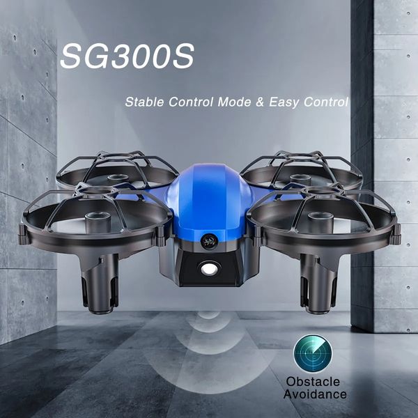 SG300S mini dron 2.4g wifi evasión de obstáculos modo sin cabeza LED LED 360 Aeronave rodante Control remoto Toyos de quadcopter