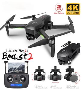 SG906 Pro 2 Drone GPS 3axis Gimbal avec 4K 5G WiFi Dual Camera Professional ESC 50x Zoom Brossless Quadcopter RC Drone4054999