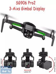 SG906 PRO2 Drone 3 axes Gimble Antishake 5G 4KCamera 50x Zoom moteur sans balais GPS suivi intelligent Distance RC 12KM 26 minutes Fl8416448