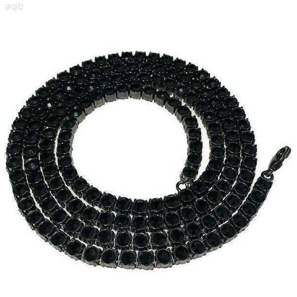 Bijoux Hip Hop personnalisés, collier médaillon en argent Sterling noir véritable, chaînes Mossinate5mm pour colliers