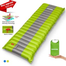 SGODDE Slaapkussen Matras Camping Tent Opblaasbare Vouwen Draagbare Waterdichte Splicable Backpacking Travel Beach Air Mats 220104