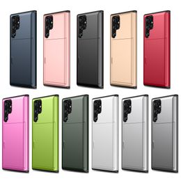 SGP hybride schuifkaarthouder telefoonhoesjes voor Samsung Galaxy S23 Ultra S22 S21 FE Note 20 S20 S10 Plus S9 schokbestendige harde achterkant Funda Conque