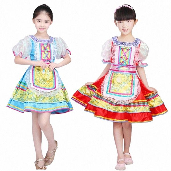 Sgyuexia trajes nacionales rusos trajes de escenario modernos niños danza Princ Dr Girl fiesta espectáculo danza dr 972X #