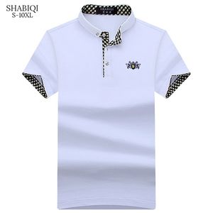 SHABIQI marque Polo hommes broderie polos coton à manches courtes chemise Polo décontracté col montant mâle Polos hommes 5XL 220623
