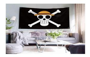 Shaboo imprime Luffy One Piece Jolly Roger Pirate Flags Banners 3 x 5ft avec quatre œillets en laiton2590069