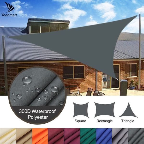 Ombre 2/3/3.6/5M Triangle Sun Shade Sail Canopy for 98%UV Block Sun Shelter For Outdoor Facility Activities Backyard Auvent Camp Tent 230621