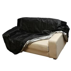 Shade 2/3/4 Seat Black Outdoor Bench Stofdichte hoes Waterdicht Ademend Tuin Meerdere specificaties beschikbaar