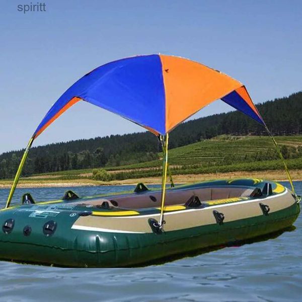 Sombra 2 Personas Bote Inflable Kayak Canopy Toldo Parasol Refugio Carpa Impermeable Protección UV Barco Pesca Picnic Canopy Set YQ240131