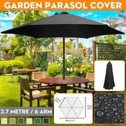 Shade 200x300cm 6 bras Parasol Patio Parasol Parasol de jardin auvent couverture imperméable anti UV extérieur plage auvent soleil Shelter259n