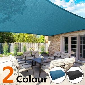 Ombre 2X2/4/5/6M noir bleu soleil auvents voiles Camping en plein air randonnée cour jardin abris écran couverture tissu imperméable