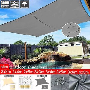 Shade 300D auvent été extérieur imperméable à l'eau résistant aux UV toile d'ombrage tissu Oxford protection solaire et couverture de pluie auvent de cour de jardin 4x5m YQ240131