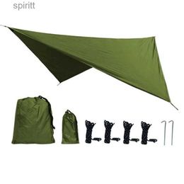 Schaduw 350x280cm Luifel Waterdicht Ultralight Tarp Tent Schaduw Tuin Luifel Zonnescherm Outdoor Camping Hangmat Regen Fly Strand Zon Onderdak YQ240131