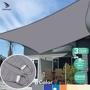 Shade 5x3M4x3M imperméable à l'eau grand abri solaire Protection pare-soleil auvent extérieur jardin Patio piscine ombre voile auvent Camping ombre Net 221010