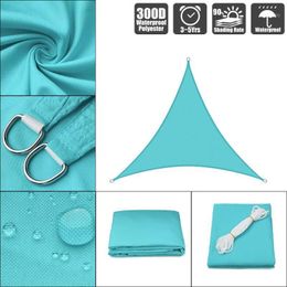 Schaduw .6x3.6x3.6 4x4x4 5x5x5 Sky Blue 300D 160GSM Polyester Oxford Fabric Sail Sun Outdoor Regelmatige driehoek1