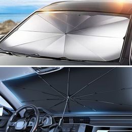 Shade Auto Pare-soleil Parapluie-style Pare-soleil en verre avant Protection solaire Tissu d'isolation thermique Parapluie de voiture Pare-brise Pare-soleil 230727