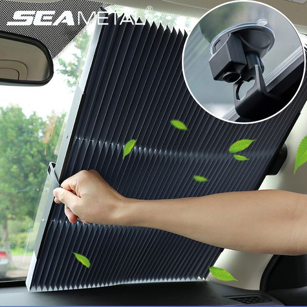 Shade Car Pare-brise rétractable avec ventouses Sun Proetect pour blocage automatique des UV Pliable Car Sun Shade Window Sun Block 230721