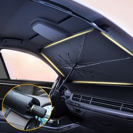 Schaduw Auto Zonnescherm Paraplu Auto Zonnescherm Protector Parasol Zomer Zon Interieur Voorruit Bescherming Accessoires Voor Auto Shading 230727