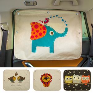 Ombre de voiture pare-brise voiture pare-soleil rideaux mignon dessin animé voiture style arrière fenêtre latérale pare-soleil protéger fenêtre rideaux 70 cm * 50 cm 230718