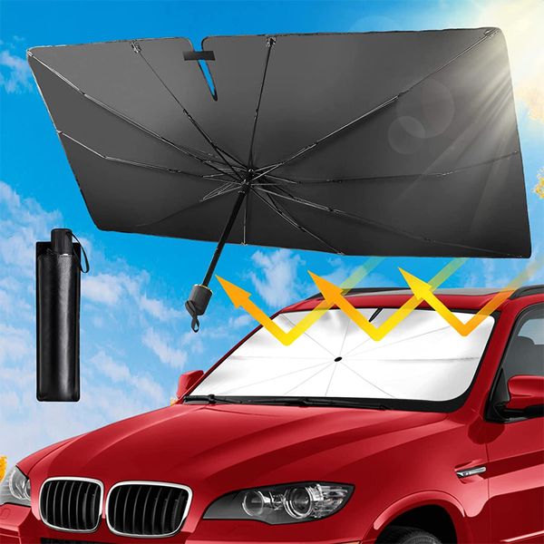 Ombre de voiture pare-brise pare-soleil parapluie été automatique anti-UV pare-soleil fenêtre rideau protection solaire visière pour voiture intérieur accessoires 230718