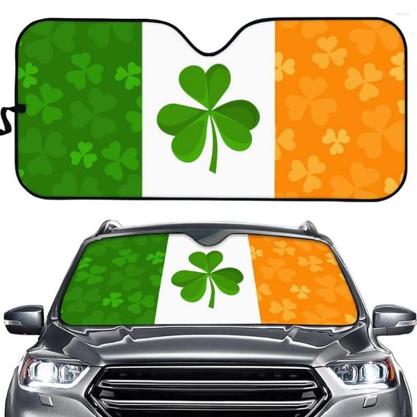 Parasol para parabrisas delantero para coche, diseño de marca de bandera de Irlanda a la moda, cubierta Universal para parabrisas, protección UV duradera para verano