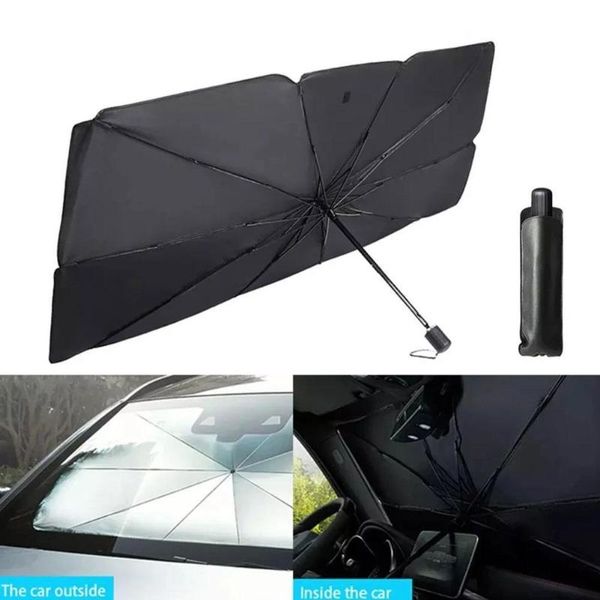 Parasol para exteriores, Anti-UV, a prueba de viento, plegable, para parabrisas de coche, parasol para ventana delantera Interior de coche, cubierta de protección