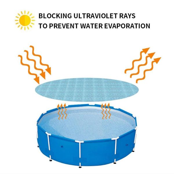 Couverture solaire de bâche de piscine d'ombre autour du film durable de bâche de chauffage utilisé