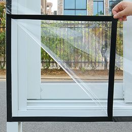 Schaduw PVC -raam Winddichte film Transparante regenbestendige doek omklep voor balkonvensters afneembaar waterdicht gordijn