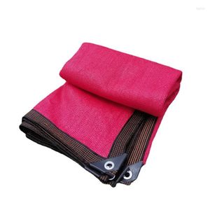 Abat-jour rouge HDPE extérieur soleil net jardin serre filets balcon crème solaire ombrage tissu plante couverture pavillon Pergola abri de voiture auvent