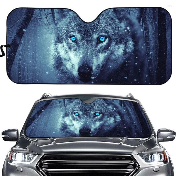 Shade Sunshade Blocks Heat/UV Proof Protector 3D Night Sky Wolf Printing Universal Auto Foldable Sun Shades Keep Your Car Cool