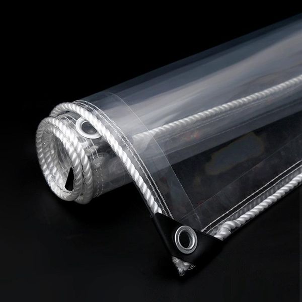 Épaisseur de l'ombre 0.55mm 99.9% Transparent TPU bâche ignifuge voiture camion bâche couverture clair balcon étanche clôture filet