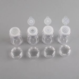 Schaduw 10/50 stcs 10 ml helder als plastic potcontainer voor los power glitter oogschaduwpoeder met flip ranker -bijvulbare verpakkingsfles