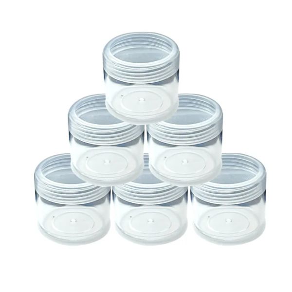 Shadow 100pcs Make Up Jar Cosmetic échantillon de récipient vide en plastique Plastique Round Coudite Bouteille Féirairie Crème Pot de voyage 3G 5G 10G 15G 20G