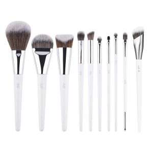 Schaduw 10 -stcs/set witte poeder make -upborstels 3D vloeibare funderingsbasis Make -up borstel oogschaduwdetail Face Eye Concealer Beauty Tool