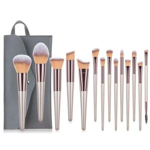 Shadow 14pcs Makeup Brushes Set Cacheer Doeshadow Foundation Foundation Blush Lip Brushes Set For Face Women Beauty Beauty Cosmetic Tools Kit