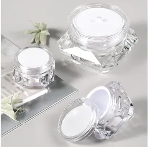 Schaduw 20 -stcs/partij 5G 10G 15G Clear Diamond Lege Acryl Container Make -upfles voor cosmetische crème sieraden Lege pot oogschaduw