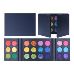 Shadow 24 Colors Eyeshadow Label privé Palette noire personnalisée Double porte maquillage en vrac livraison gratuite