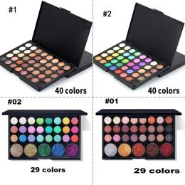 Palette de fards à paupières, 29/40 couleurs, maquillage pour les yeux, paillettes colorées, scintillantes, poudre, cosmétiques, longue durée, imperméable