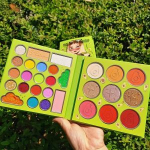 Sombra 29 colores Patrón de niña de dibujos animados Sombra de ojos Placa Brillo Mate Polvo brillante Secuelas Maquillaje Paleta de sombras de ojos Belleza Esmaltada