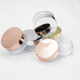 Shadow 50 Stcs 3G Make -up pot Jar Cosmetisch lege container met roségouden deksel plastic klein fles voor oogschaduwcrème lippenbalsem container