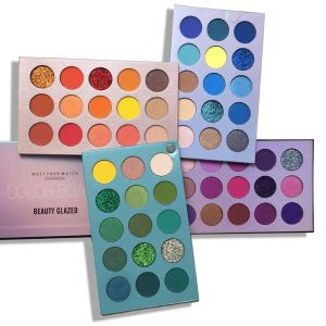 Schaduw 60 kleuren vierlagen May rotatie oogschaduw palet metallic oogschaduw hoogtepunt glitter parelle pigment oogschaduw pallete