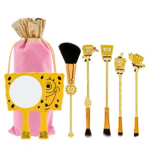 Anime des pinces de maquillage mignon de l'ombre Set Kids Cartoon Make Up Blush Eyeshadow Lèmes Brosse en poudre à sourcils Kit de beauté Miroir de l'outil de cosmétique