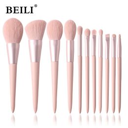 Shadow Beili 915pcs Pink Makeup Brushes NO LOGO SYNHETIC SEEFROW Eyeshadow Powder Foundation Brush Vegan Make Up Brush
