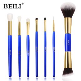 Shadow Beili Brush 7pcs Makeup Brushes Set Double End 2 In 1 Foundation Powder Eyeshadow Blush Makeup Tools Cosmetic Brushes for Trave
