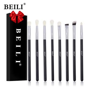 Shadow Beili Professional 6/8pcs Classic Natural Eye Make -upborstels Set oogschaduw Wenkbrauw Blending Smokey Black Beauty Make -upborstels