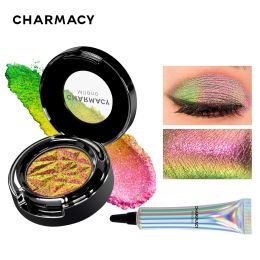 Charmacie de l'ombre Multichrome paillettes à paupières paillettes avec amorce à longerons à lèvre chromé de chrome élevé maquillage cosmétique pour les femmes