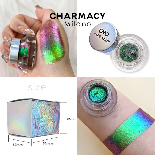 Shadow Chary Facile à appliquer Multichrome Gel Eyeshadow Chameleon Gel Shiny Gel Ferts Flakes Gel Eye Makeup Glitter Cosmetic