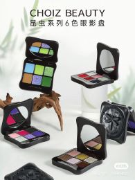 Shadow Choiz Beauty Insect 6 Color Eyeshadow Palate Chameleon Glitter Feed Shadow Makeup