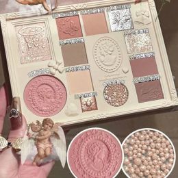 Shadow Colorrose Angel Palette de fards à paupières en relief Blush Blush Gloss Palette intégrée Shimmer Shine Bine Nude Eye Glitter Make Up Palette